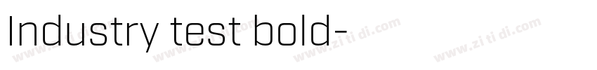 Industry test bold字体转换